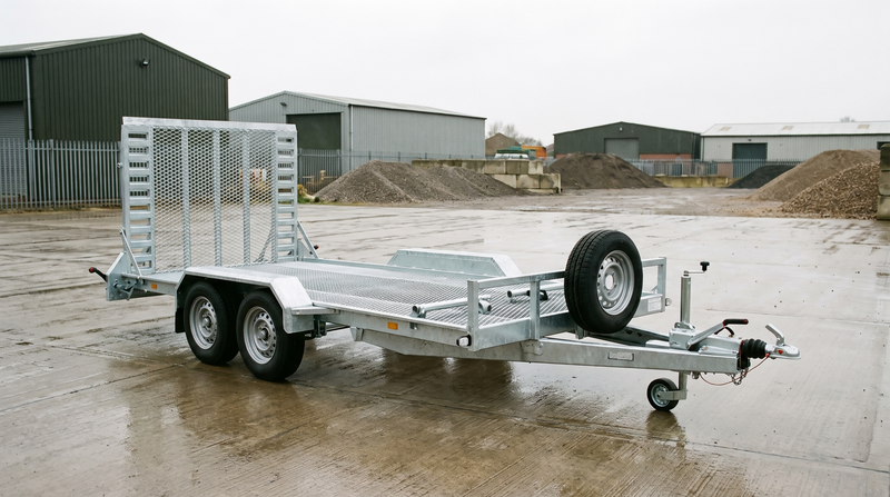 Braked car transporter trailer