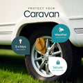 Caravan Security Package with a Wheel Lock and Axle Lock in a Premium Specification