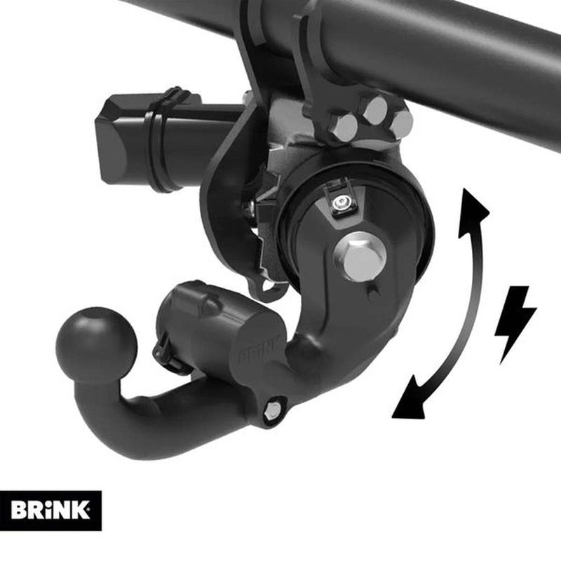 Electrically Retractable Towbar for an Electric Vehicle in Powder Coated Steel