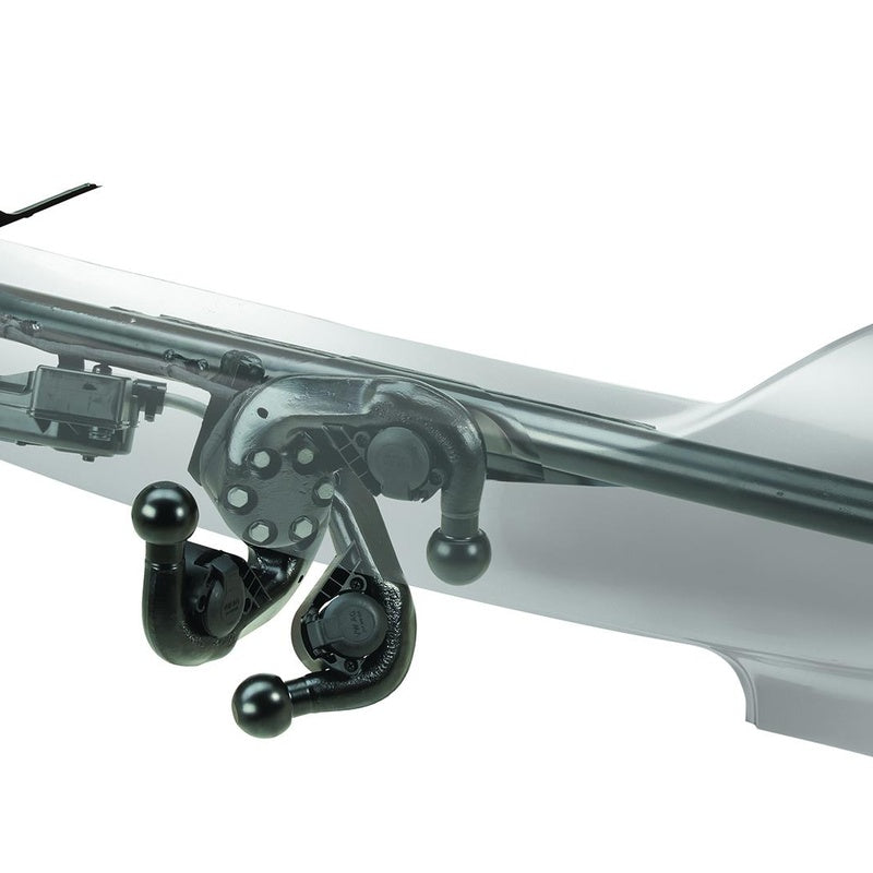 Electrically Retractable Towbar with an Emergency Manual Release in Stainless Steel