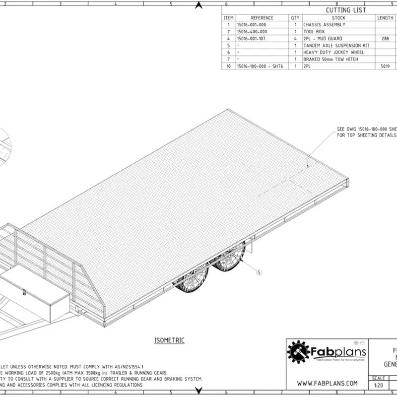 Flatbed Plant Trailer Package in a Standard Duty Specification