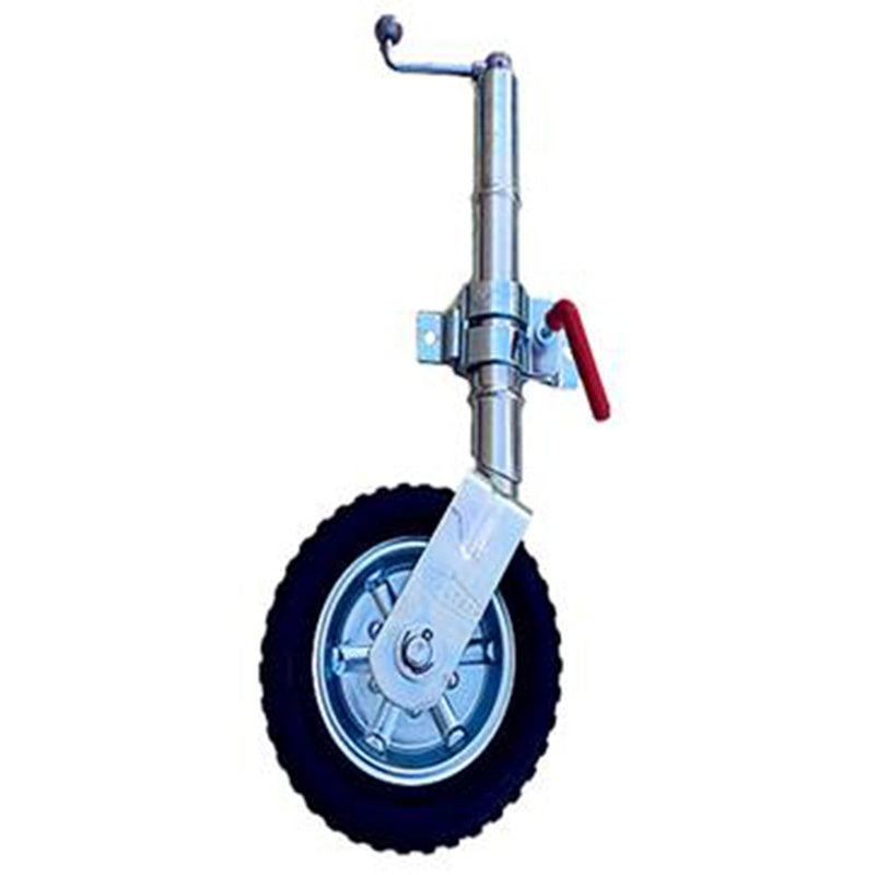 Jockey Wheel with a Solid Wheel in Zinc Plated Steel