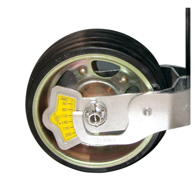 Premium Jockey Wheel with a Weight Gauge in Zinc Plated Steel