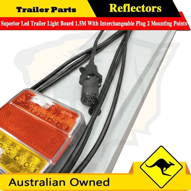 Trailer Lighting Board at 1.5 Metres with a 13 Pin Plug in a Premium Specification