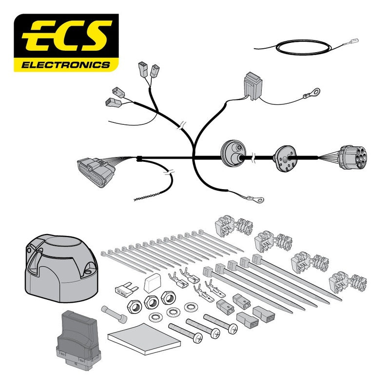 Van Towbar and Electrics Kit in Powder Coated Steel